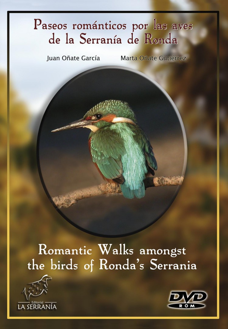 Portada de DVD-ROM ‘Paseos románticos por las aves de la Serranía de Ronda’ / ‘Romantic Walks amongst the birds of Ronda´s Serrania’