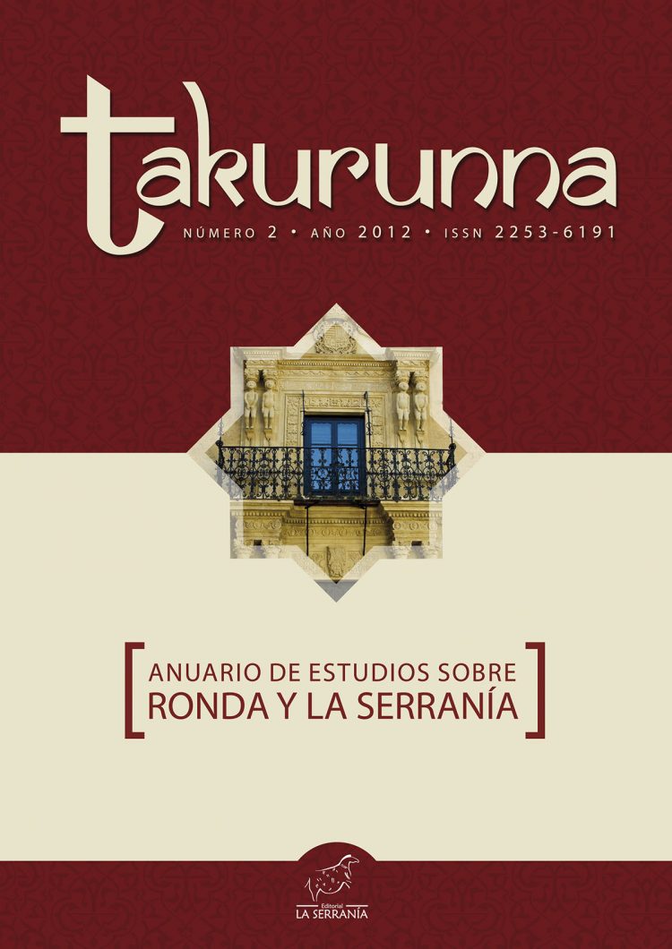 Portada de Takurunna nº 2. Anuario de Estudios sobre Ronda y la Serranía