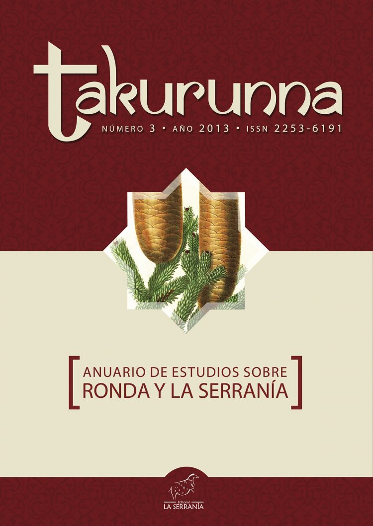 Portada de Takurunna nº 3. Anuario de Estudios sobre Ronda y la Serranía