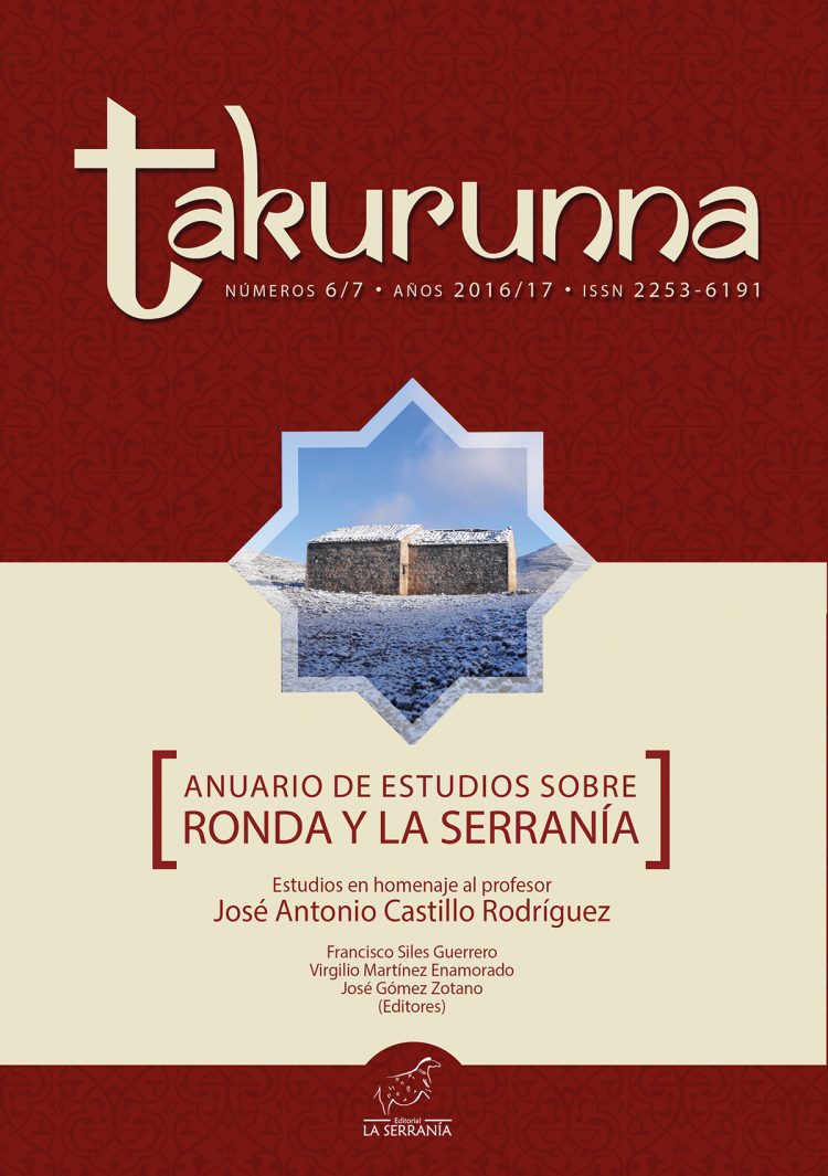 Portada de Takurunna nº 6-7. Anuario de Estudios sobre Ronda y la Serranía