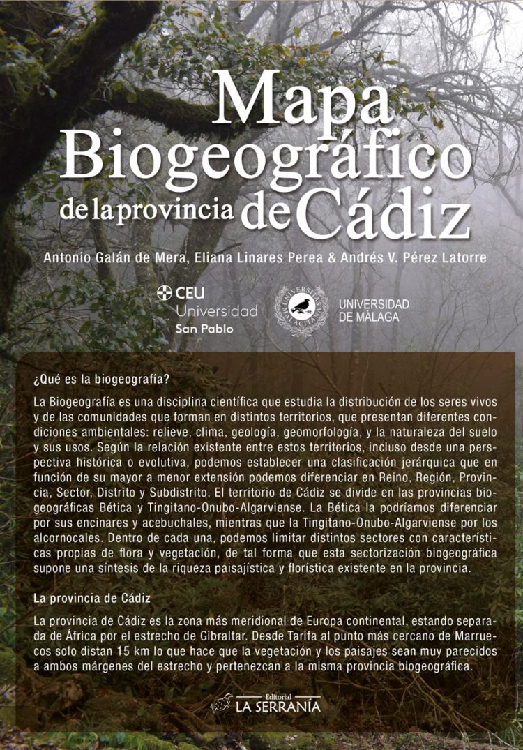 Portada de Mapa biogeográfico de la provincia de Cádiz